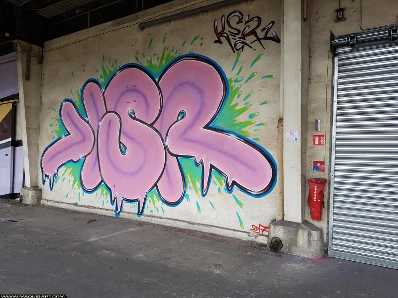 Graffiti de Ksr à L'Aérosol Paris (14 juillet 2017)