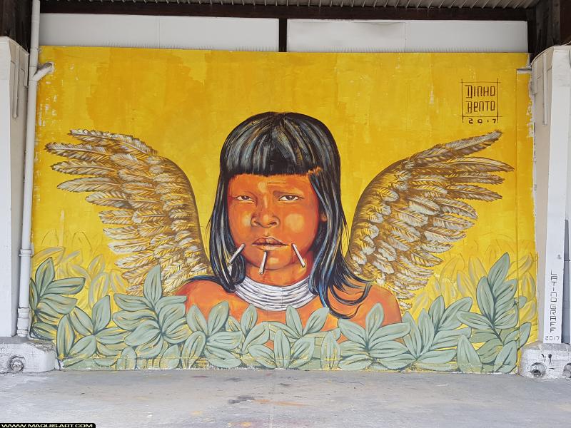 Dinho Bento - Artiste Graffiti au Wall of Fame L'Aérosol