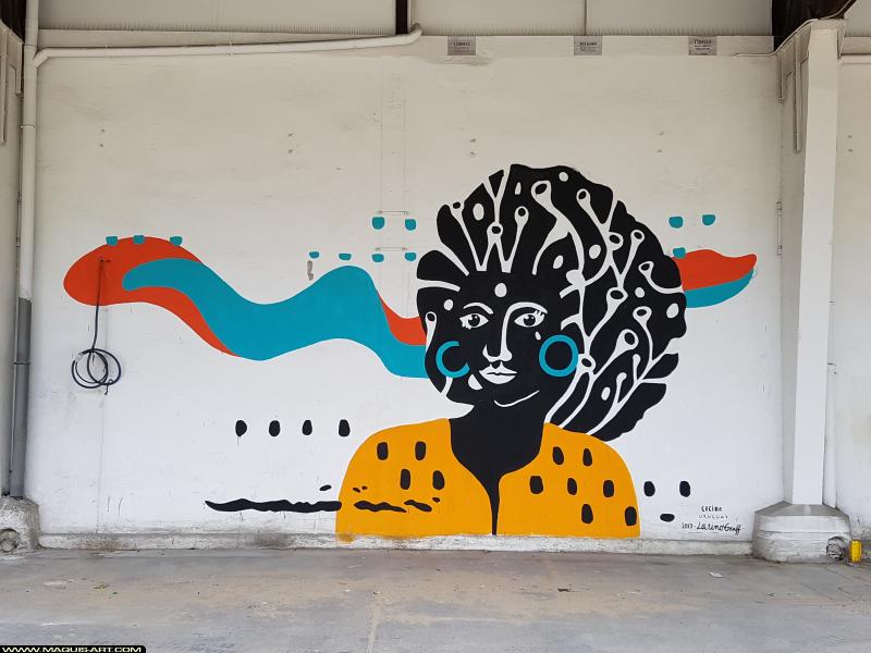 Graffiti de Ceciro à L'Aérosol Paris (14 juillet 2017)