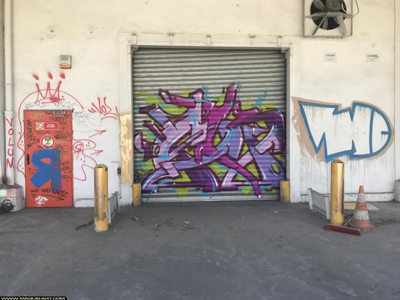 Graffiti de Skey à L'Aérosol Paris (15 juillet 2017)