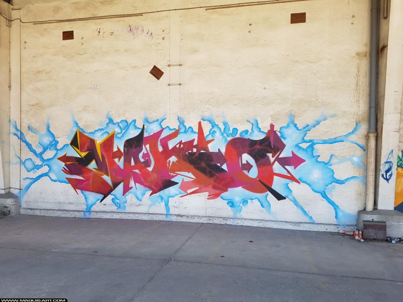 Graffiti de Makio à L'Aérosol Paris (17 juillet 2017)