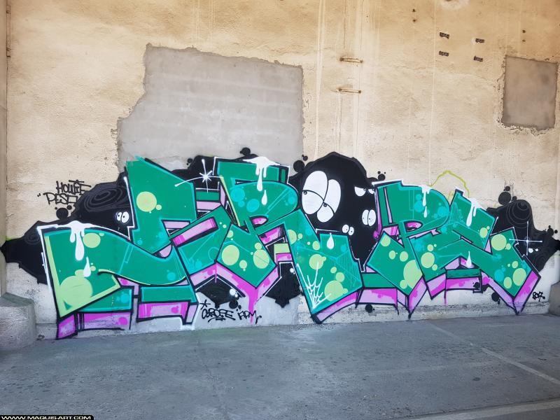 Graffiti de Pastek à L'Aérosol Paris (17 juillet 2017)