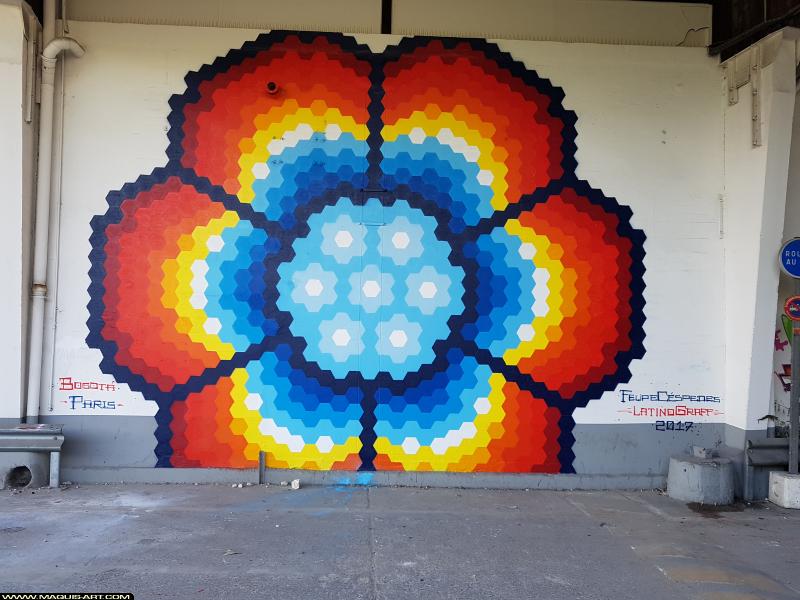 F Despedes - Artiste Graffiti au Wall of Fame L'Aérosol