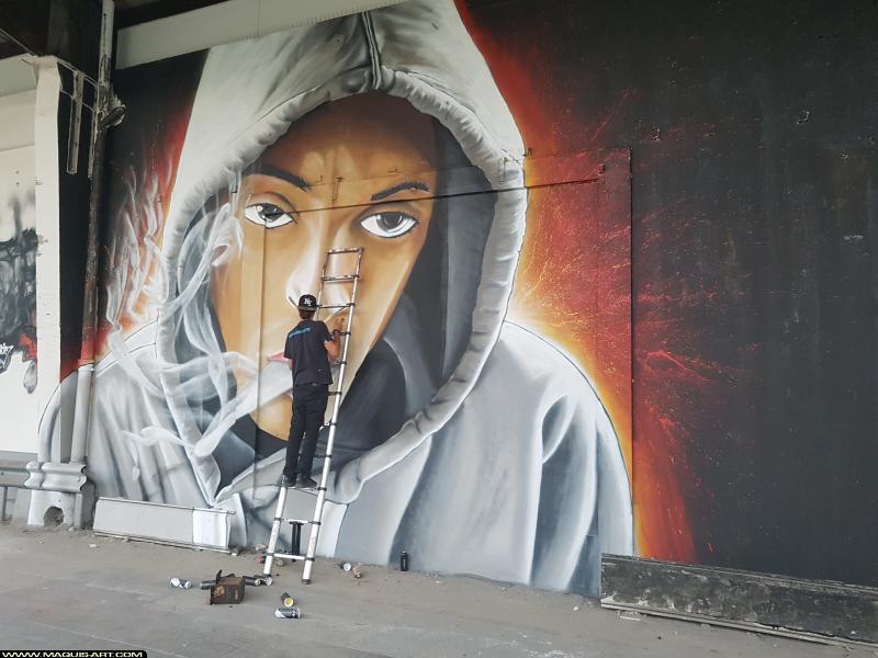 Graffiti de Ksr à L'Aérosol Paris (19 juillet 2017)