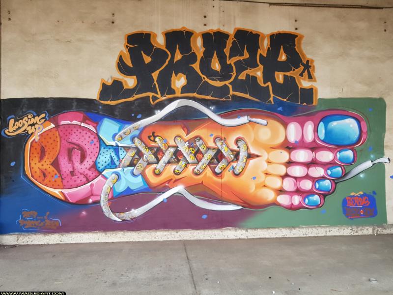 Graffiti de Proze (3er Lfe) et Berns à L'Aérosol Paris (19 juillet 2017)