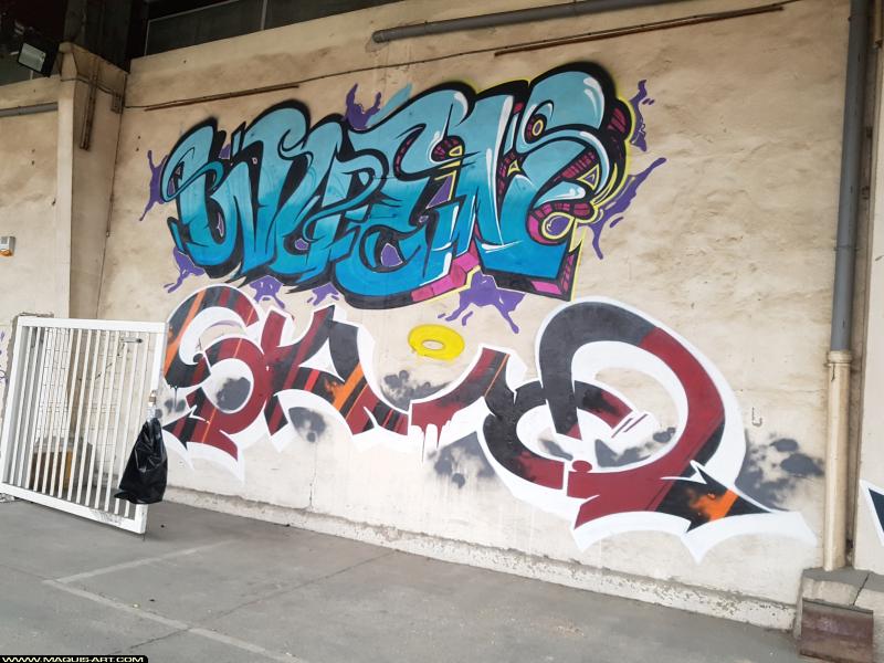 Graffiti de Skud et Wuen à L'Aérosol Paris (19 juillet 2017)