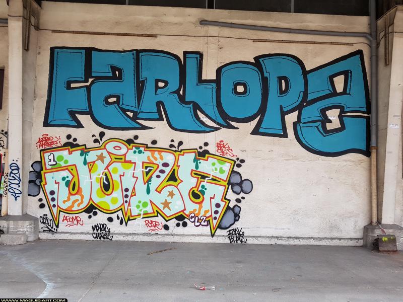 Graffiti de Jure et Farlopa à L'Aérosol Paris (19 juillet 2017)