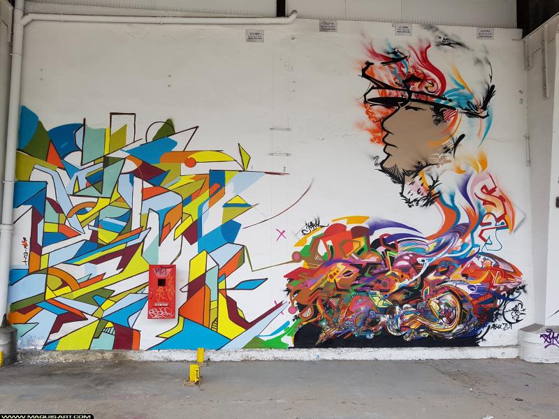 Graffiti de Jowel et R2rien à L'Aérosol Paris (19 juillet 2017)