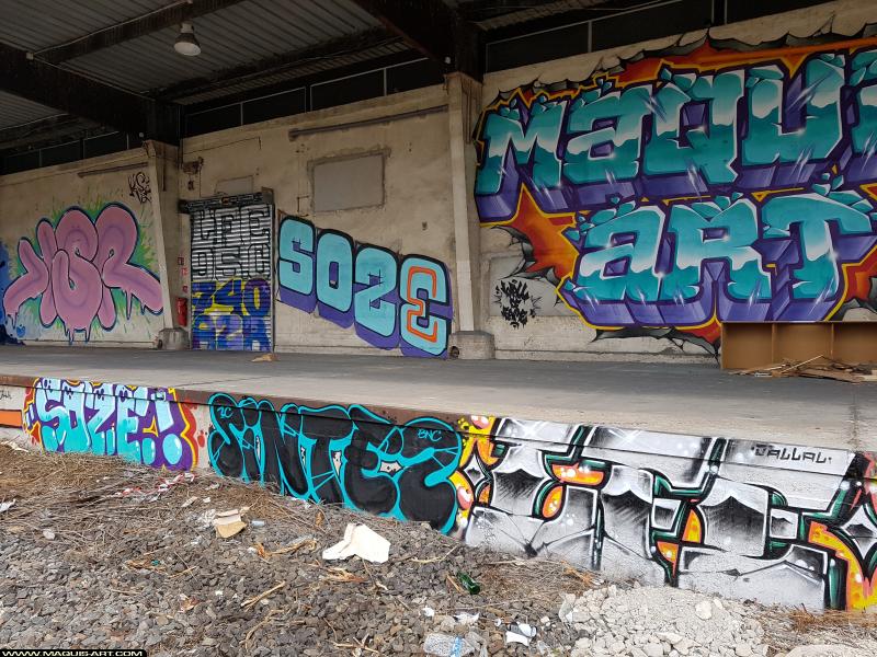 Graffiti de Soze, Ksr et Elas à L'Aérosol Paris (19 juillet 2017)