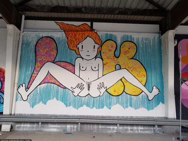 Graffiti de Lik Me à L'Aérosol Paris (19 juillet 2017)