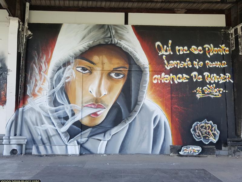 Graffiti de Ksr à L'Aérosol Paris (20 juillet 2017)