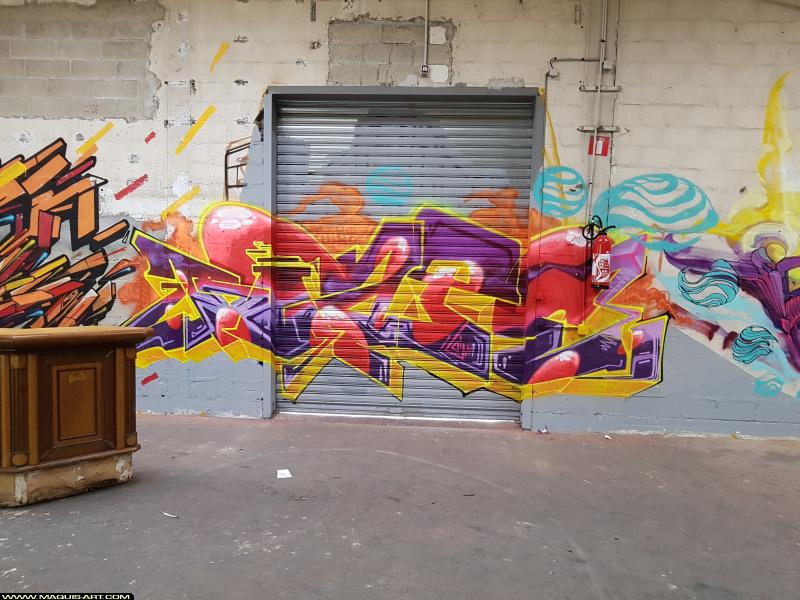 Graffiti de Biat à L'Aérosol Paris (23 juillet 2017)