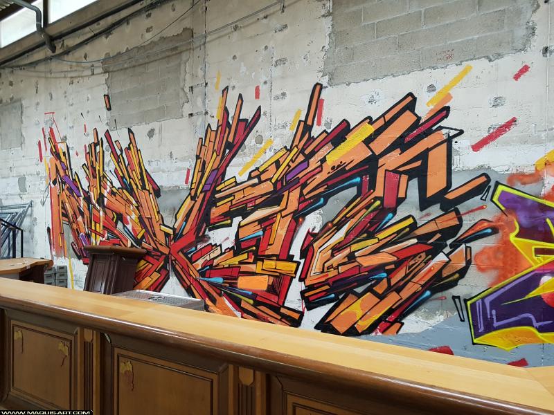 Graffiti de Nexer à L'Aérosol Paris (23 juillet 2017)