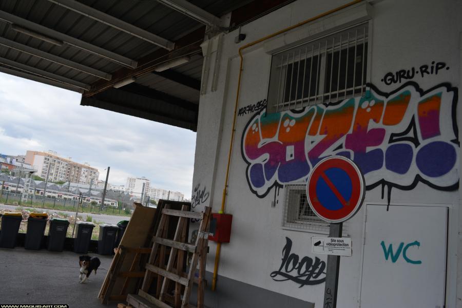 Graffiti de Soze à L'Aérosol Paris (25 juillet 2017)