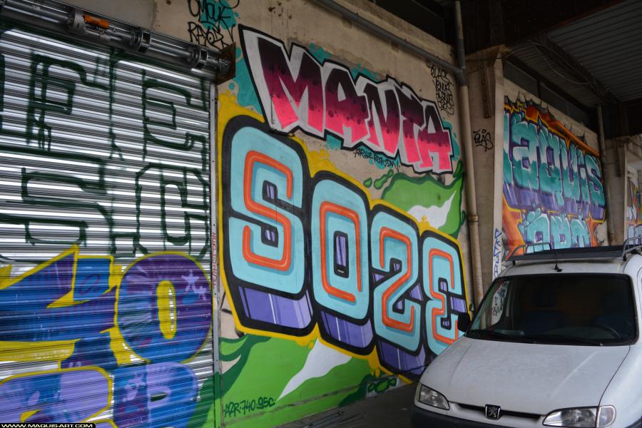 Graffiti de Soze et Manta à L'Aérosol Paris (25 juillet 2017)