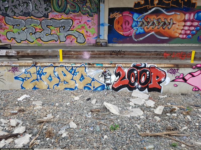 Graffiti de Proze (3er Lfe), Beer, Berns et Lobo à L'Aérosol Paris (27 juillet 2017)