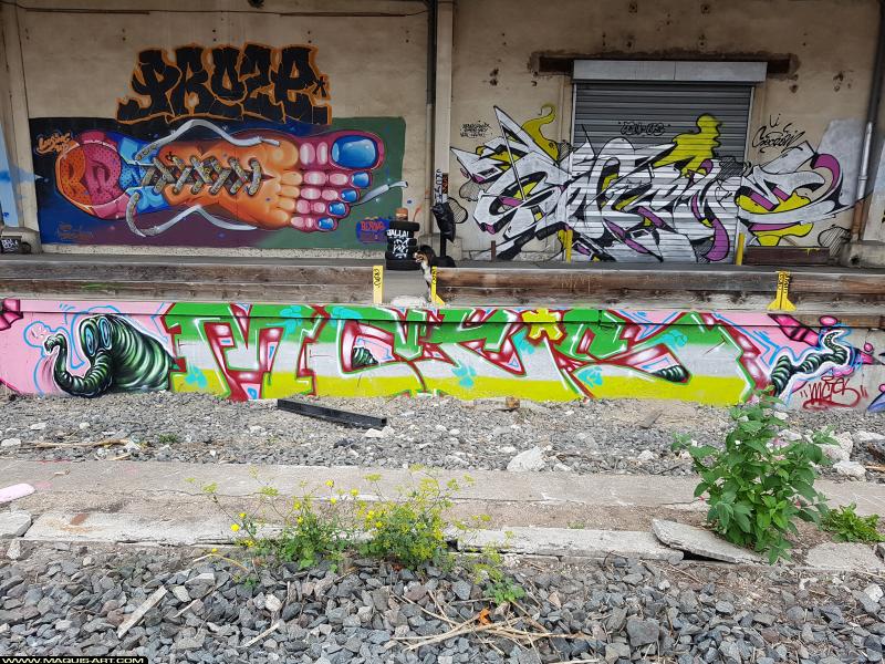 Graffiti de Socrome, Proze (3er Lfe) et Berns à L'Aérosol Paris (27 juillet 2017)