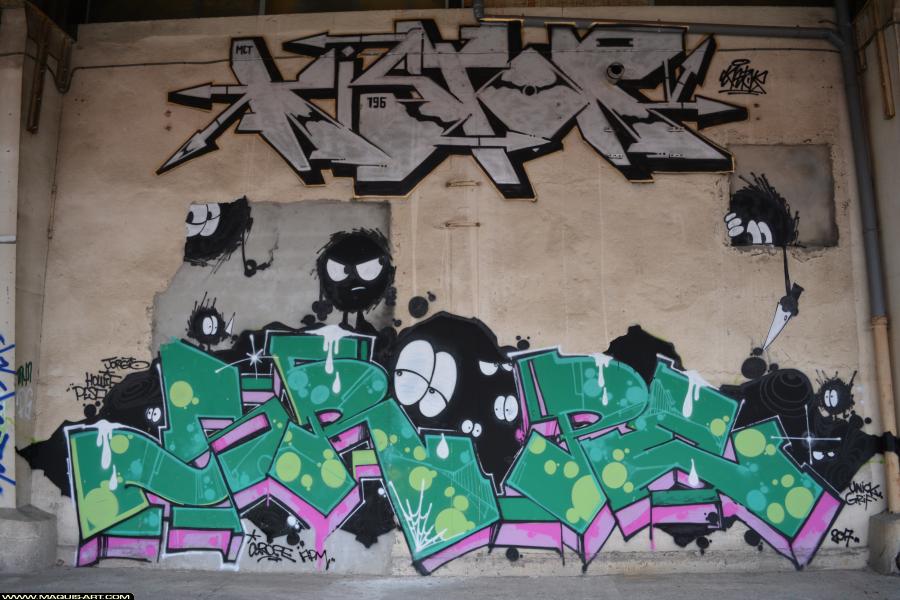 Graffiti de Pastek et Kistor à L'Aérosol Paris (27 juillet 2017)