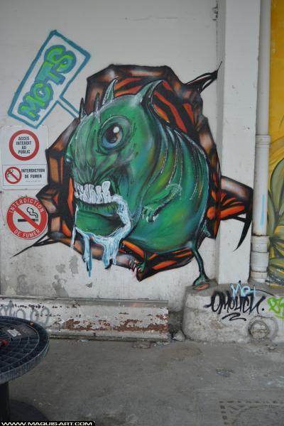 Graffiti à L'Aérosol Paris (28 juillet 2017)