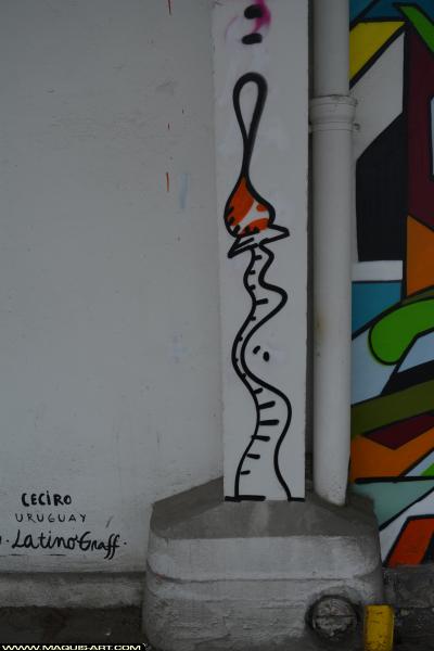 Graffiti de R2rien à L'Aérosol Paris (28 juillet 2017)