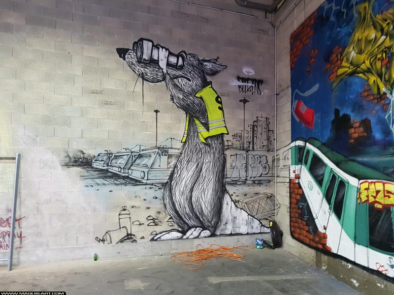 Graffiti de Michael Beerens à L'Aérosol Paris (29 juillet 2017)