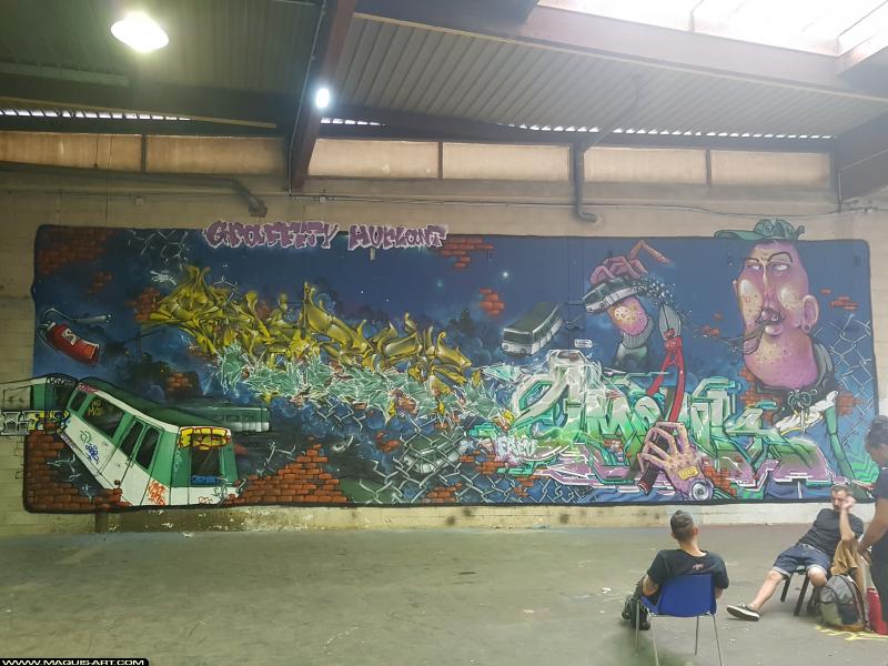 Graffiti d'Omouk et Torek à L'Aérosol Paris (31 juillet 2017)