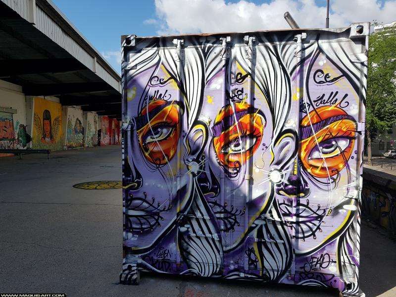 Graffiti de Jallal à L'Aérosol Paris (4 août 2017)