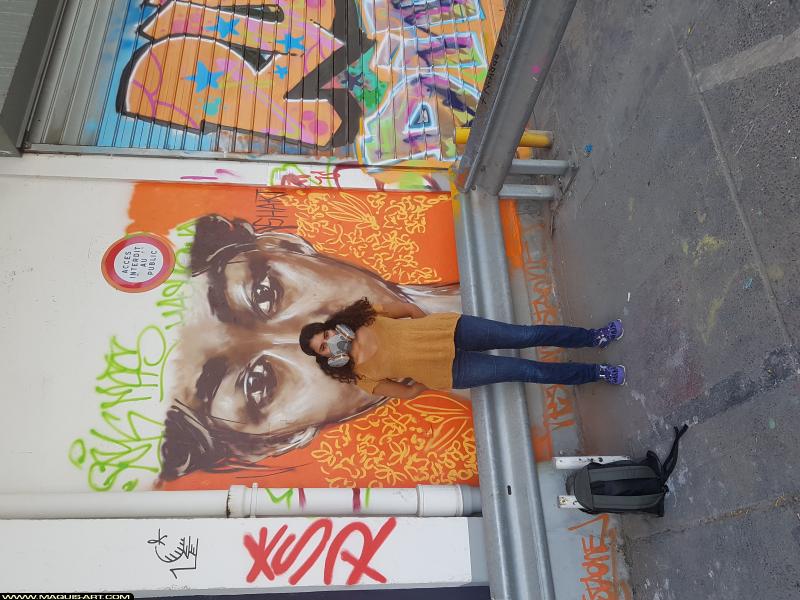 Graffiti de Shakte à L'Aérosol Paris (5 août 2017)