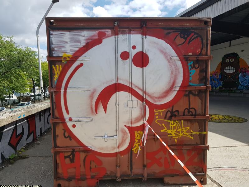 Graffiti de 2feak à L'Aérosol Paris (5 août 2017)