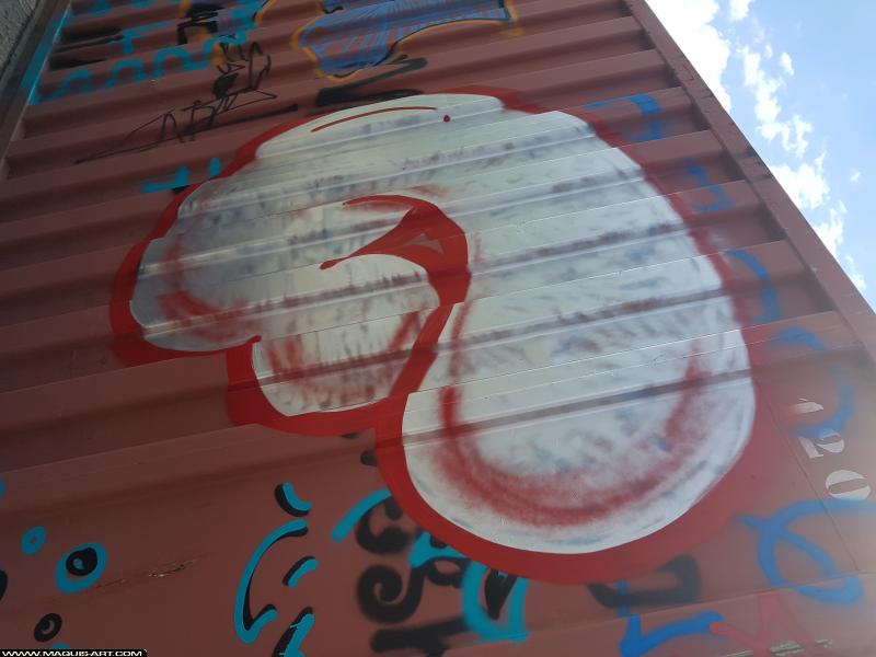 Graffiti de 2feak à L'Aérosol Paris (5 août 2017)