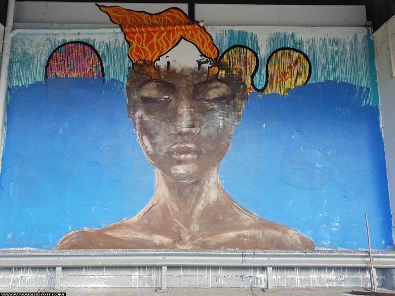 Graffiti de Shakte à L'Aérosol Paris (6 août 2017)