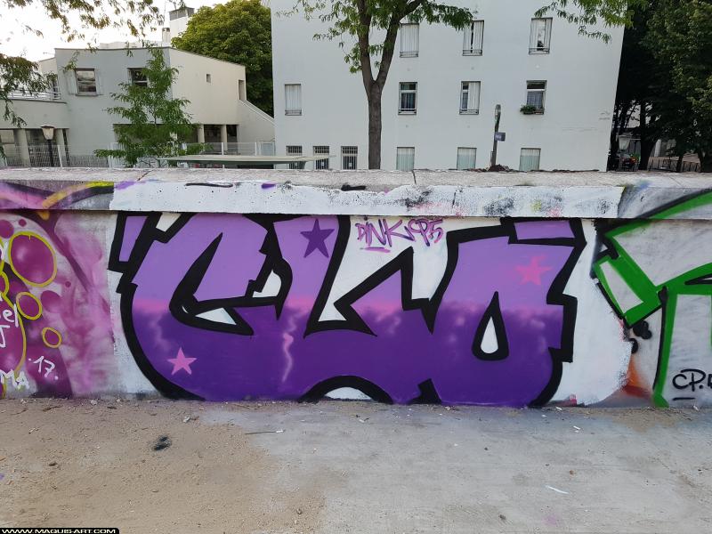 Graffiti de Clo à L'Aérosol Paris (7 août 2017)