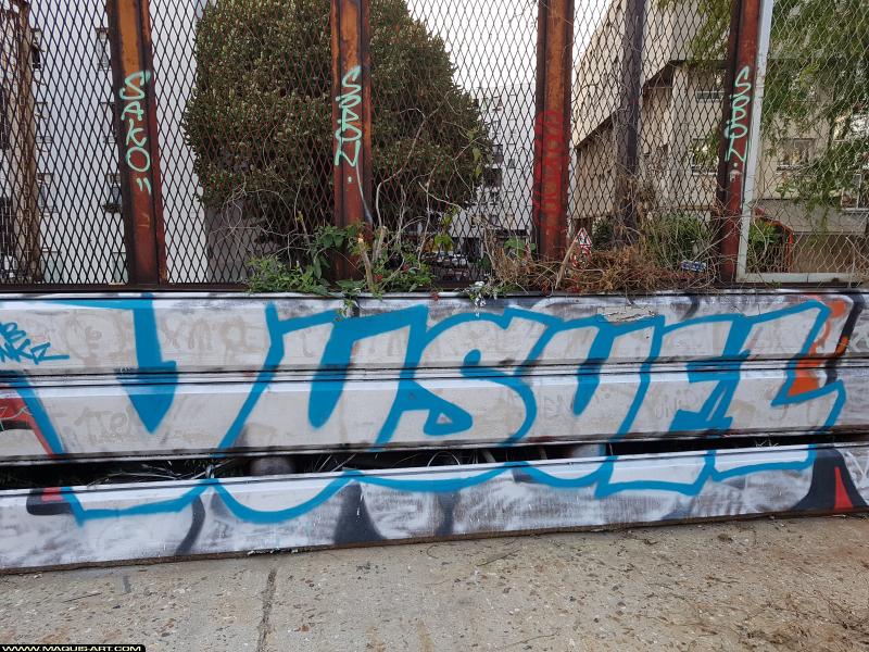 Graffiti de Vusuel à L'Aérosol Paris (7 août 2017)