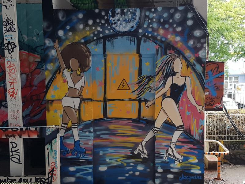 Graffiti de Jacqueline à L'Aérosol Paris (9 août 2017)