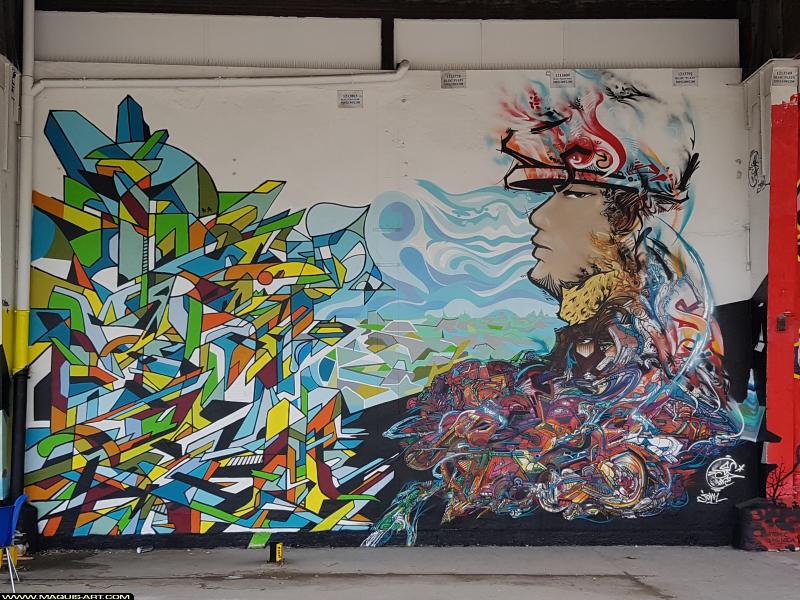 Graffiti de Jowel et R2rien à L'Aérosol Paris (9 août 2017)