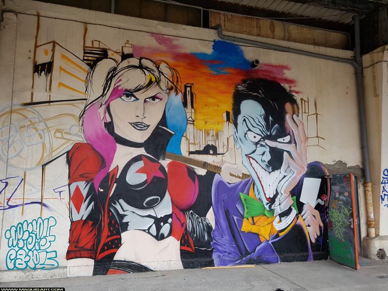 Graffiti de Syntez à L'Aérosol Paris (9 août 2017)