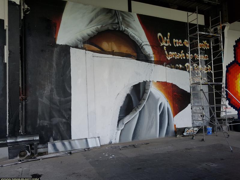 Graffiti de Hec à L'Aérosol Paris (10 août 2017)