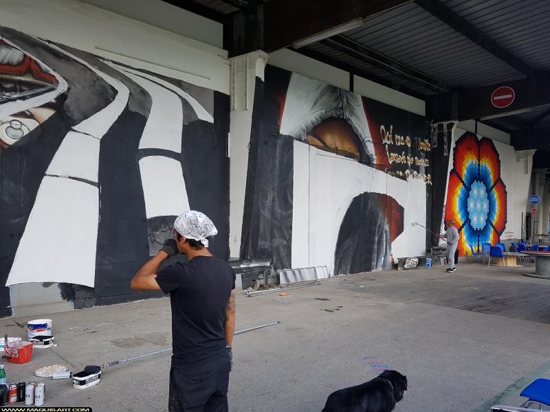 Graffiti de Hec à L'Aérosol Paris (10 août 2017)