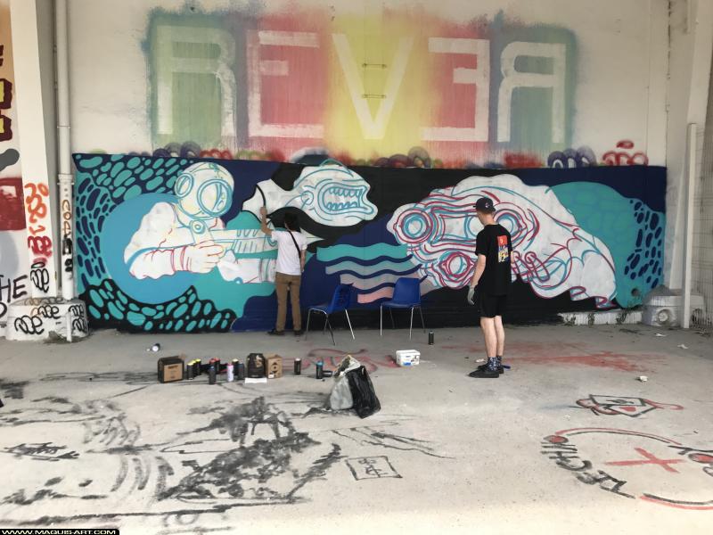 Graffiti de ??? à L'Aérosol Paris (12 août 2017)