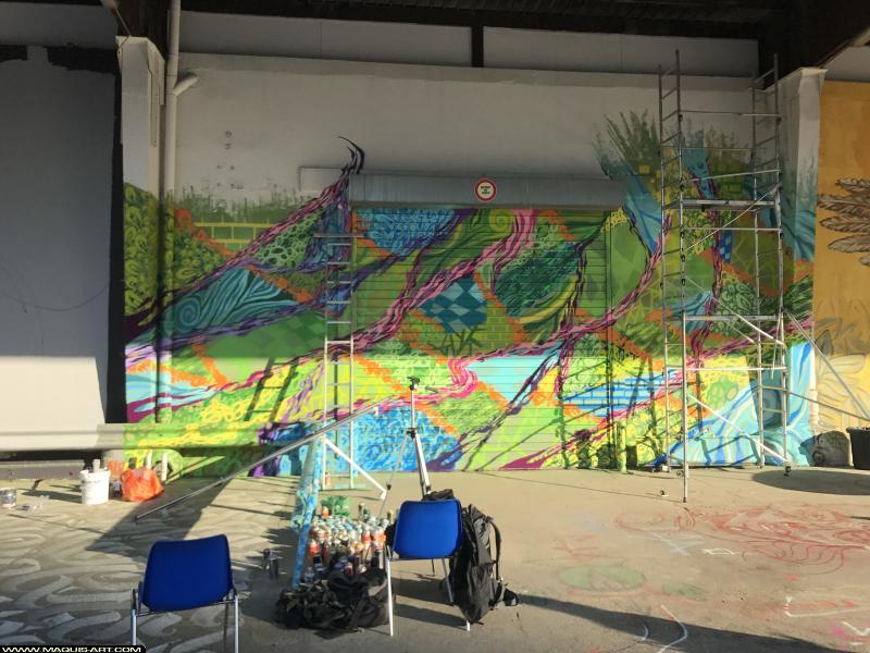 Graffiti de ??? à L'Aérosol Paris (13 août 2017)