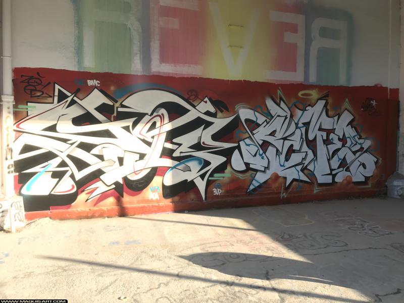 Graffiti d'Acmé (ic) et Zoy à L'Aérosol Paris (13 août 2017)