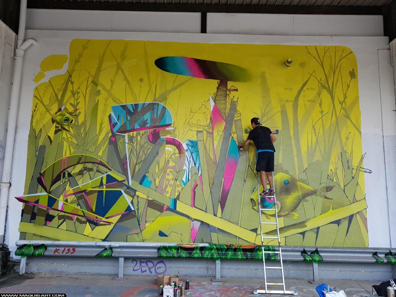 Graffiti de Grisone à L'Aérosol Paris (18 août 2017)