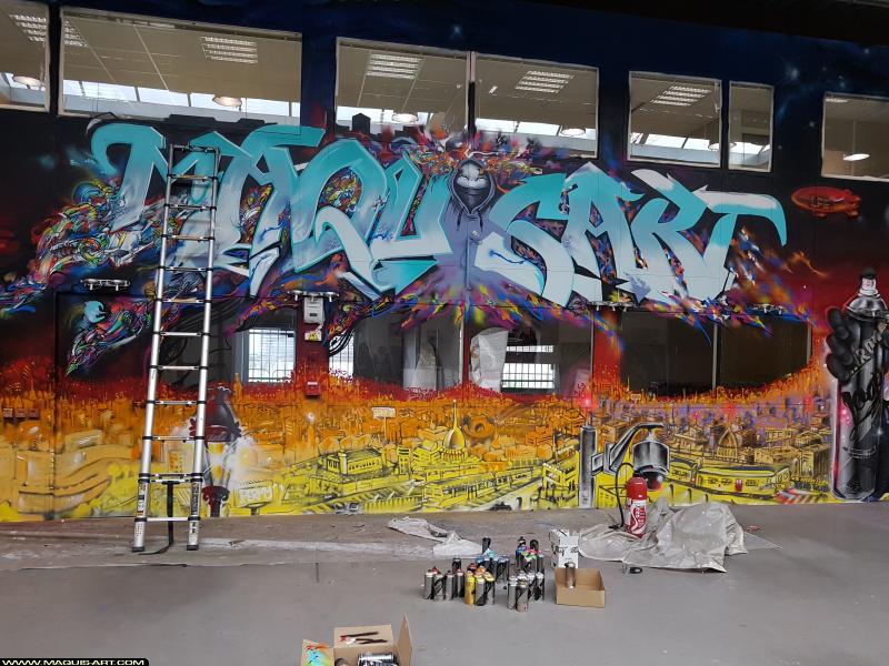 Graffiti de Jowel et Jallal à L'Aérosol Paris (18 août 2017)