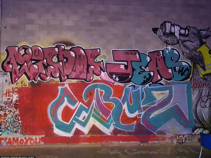 Graffiti de Cruz et Jeab à L'Aérosol Paris (18 août 2017)