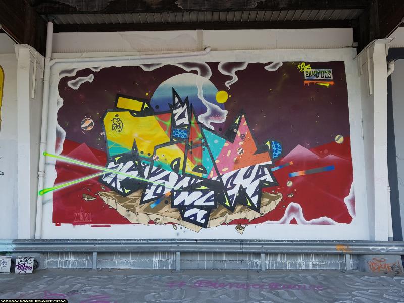 Graffiti de Team à L'Aérosol Paris (18 août 2017)