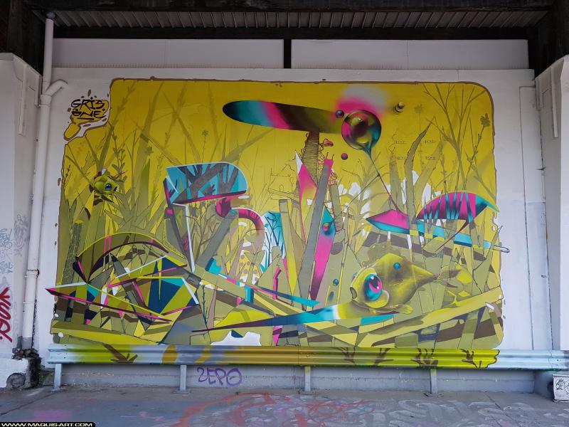 Graffiti de Grisone à L'Aérosol Paris (18 août 2017)