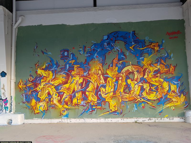 Graffiti de Kanos à L'Aérosol Paris (24 août 2017)
