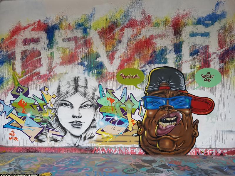 Graffiti de Fast, Rever et Berthet One à L'Aérosol Paris (2 septembre 2017)