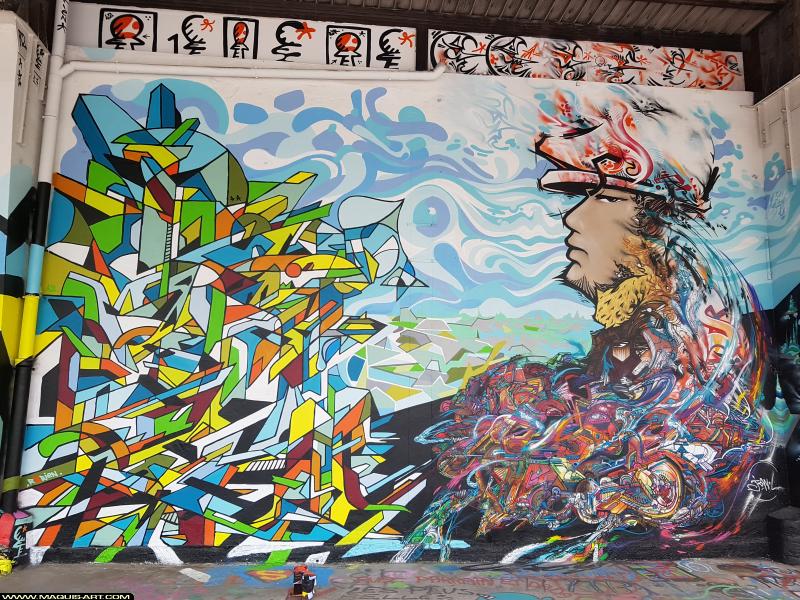 Graffiti de Jowel et R2rien à L'Aérosol Paris (8 septembre 2017)