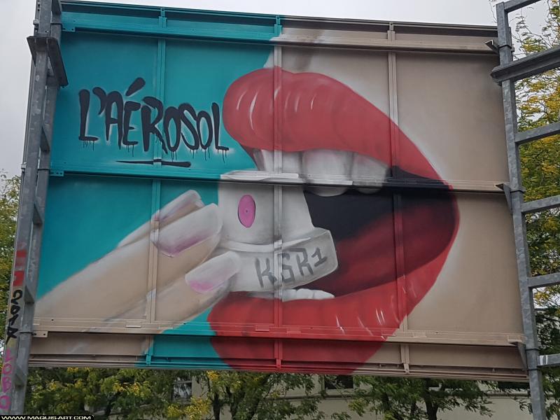 Graffiti de Ksr à L'Aérosol Paris (8 septembre 2017)